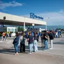 Lo sciopero allo stabilimento Electrolux di Porcia lo scorso 15 luglio (foto Petrussi / Marco Brisotto)