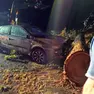 Un grosso albero caduto su un'auto a San Giorgio della Richinvelda