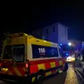 I mezzi di ambulanza e vigili del fuoco intervenuti lunedì scorso al carcere di Pordenone