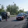 Agenti impegnati in controlli a Muggia (foto Massimo Silvano)