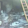 Come appare la rimessa dopo l'incendio
