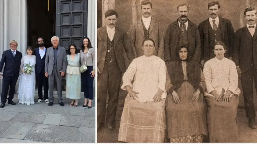 Mariane e Francisco arrivano da Porto Alegre per coronare il loro sogno in Friuli. A destra una foto dei loro antenati