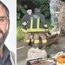 Un primo piano di Andrea Beorchia e un'immagine dell’incidente