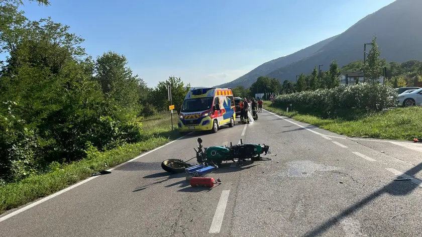 La motocicletta coinvolta nell'incidente