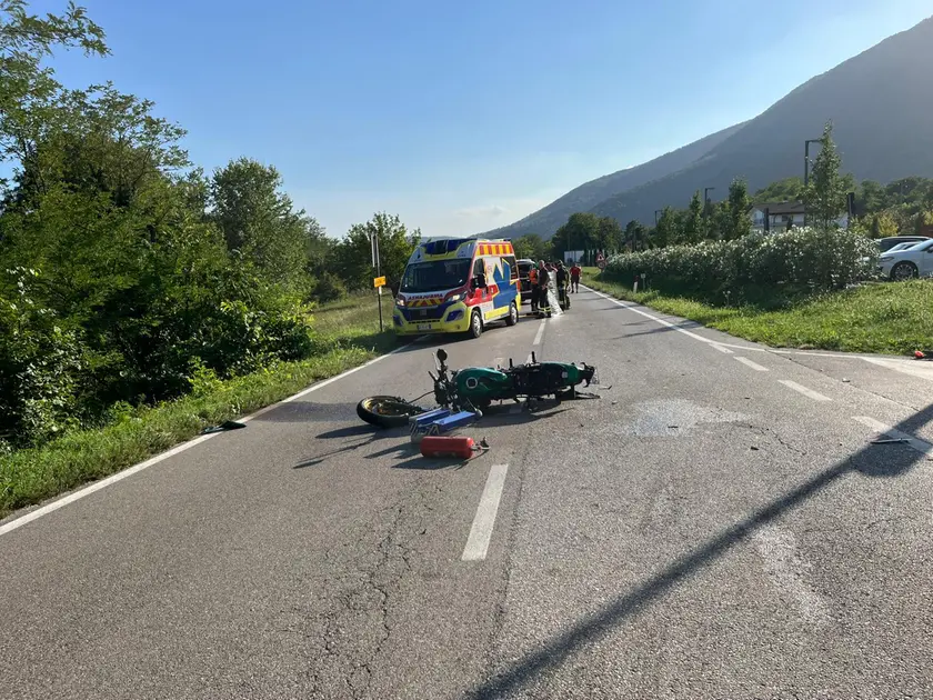La motocicletta coinvolta nell'incidente