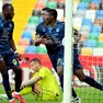Bayo dopo la rete del momentaneo 1-1. Foto Petrussi