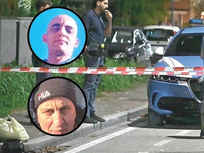Nella foto, il luogo del delitto, in via Castions di Strada; nei tondi, in alto, Mohamed Koufi e in basso Abdellatif Bensefiyan