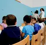 Bambini in una mensa scolastica (foto archivio Bonaventura)