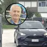 Nel tondo Giuliano Fedele, nella foto grande i carabinieri all'uscita della casa di riposo