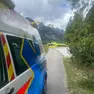 Un'immagine dell'intervento del soccorso alpino