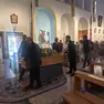 Un momento del funerale cui hanno partecipato il sindaco Sette e il carabiniere eroe