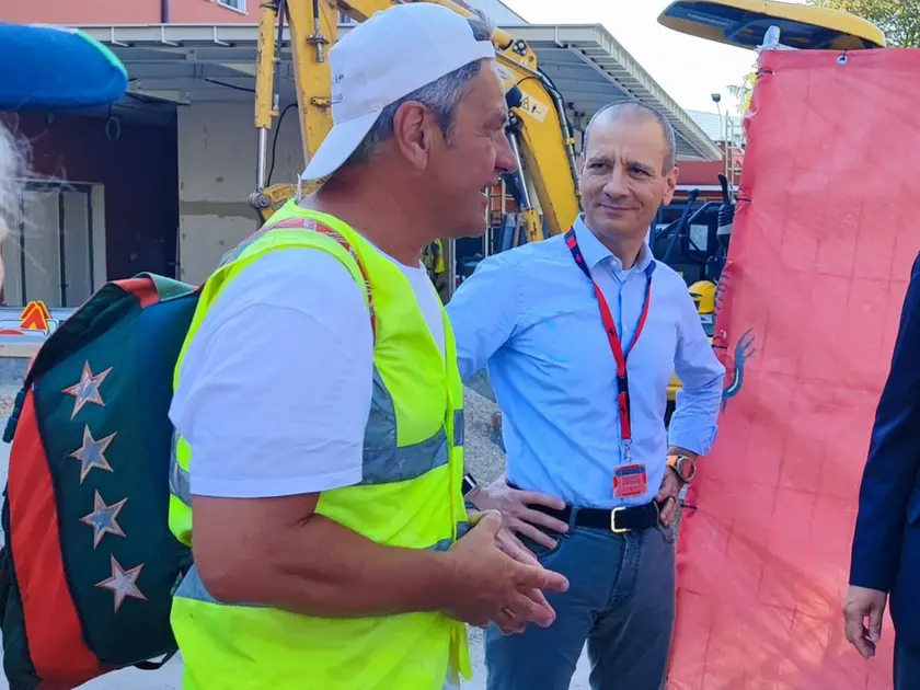 Luca Picco al suo arrivo a Maranello