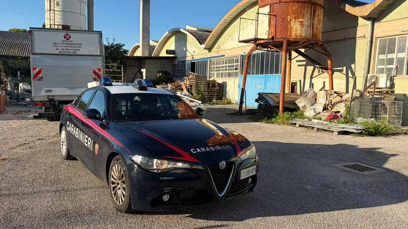 I carabinieri sul luogo dell'infortunio