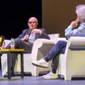 Salman Rushdie insieme a Federico Rampini (foto Cozzarin)