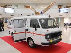 L'inaugurazione della mostra in ospedale (Petrussi)