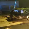 L’automobile sulla quale viaggiavano i sette ragazzi