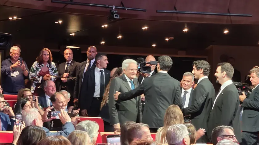 Sergio Mattarella al teatro Verdi di Pordenone