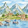 Uno dei disegni dei bimbi di Buja che furono ospitati a Marano (Foto AltoFriuli.it)