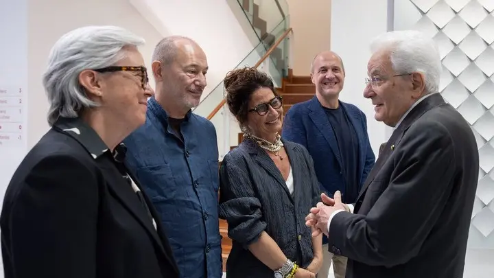 Mattarella con i curatori del Festival