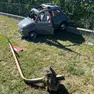 La Cinquecento dopo l'incidente a Prata