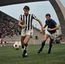 Claudio Pellegrini in azione durante la gara con il Seregno del 26 settembre 1976