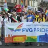 La prima edizione del Pride Fvg a Udine nel 2017 con, in prima fila, l’allora sindaco Furio Honsell
