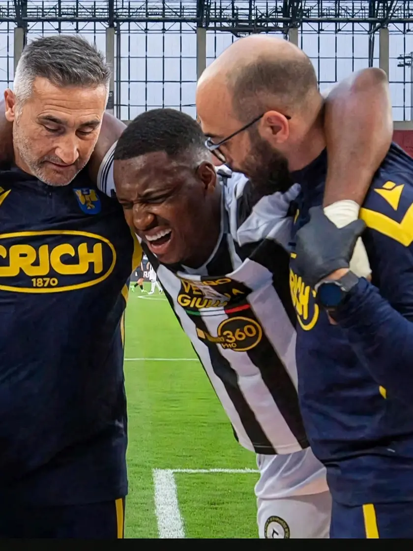 Gueye viene trasportato fuori a braccia dallo staff bianconero
