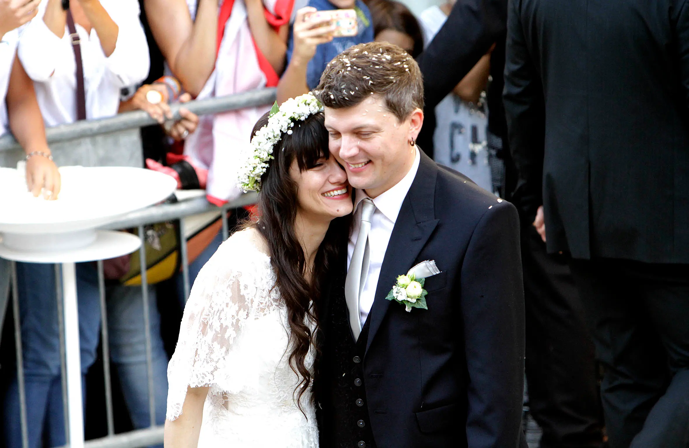 Grado, 5 settembre 2015. Un'immagine del matrimonio della cantante Elisa con Andrea Rigonat.