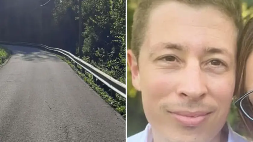 A sinistra il punto dell’incidente, a destra Lorenzo D’Alì