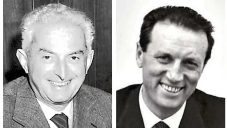 I capitani d'industria Luciano Savio e Lino Zanussi