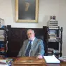 Italico Mareschi alla sua scrivania nello studio notarile