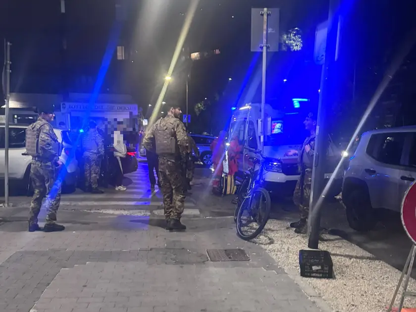 Militari e personale sanitario intervenuti in Borgo Stazione
