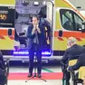 Due momenti della cerimonia di apertura del rinnovato Pronto soccorso di San Daniele