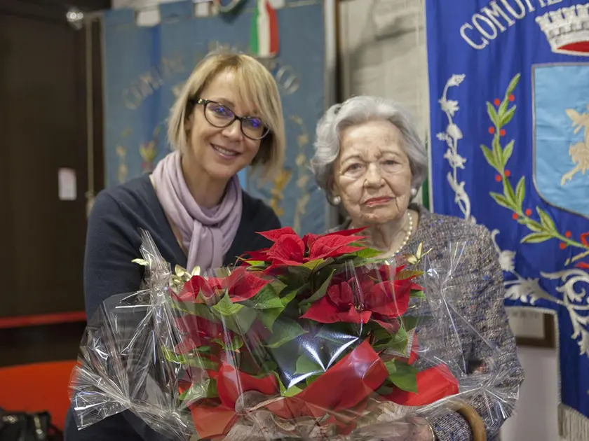 La contessa Frangipane con Laura Sandruvi, sindaco di Pagnacco
