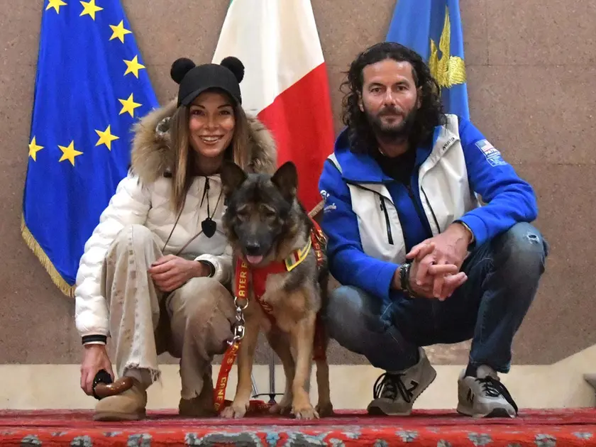 Carlotta Nelli e Marco Chimenti, padroni di Marley (foto Francesco Bruni)