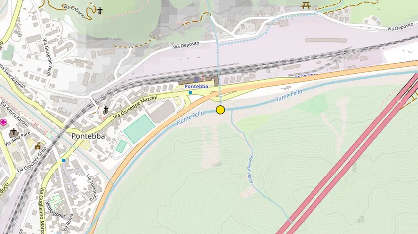 L'epicentro del terremoto a Pontebba