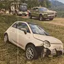 L'auto su cui viaggiava l'uomo
