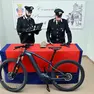 La bici elettrica rubata che era all'interno dell'auto