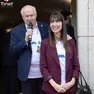 Katia Cescon con il presidente della Tinet Vecchies Foto F. Moret