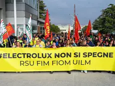 I lavoratori in corteo. Foto Petrussi