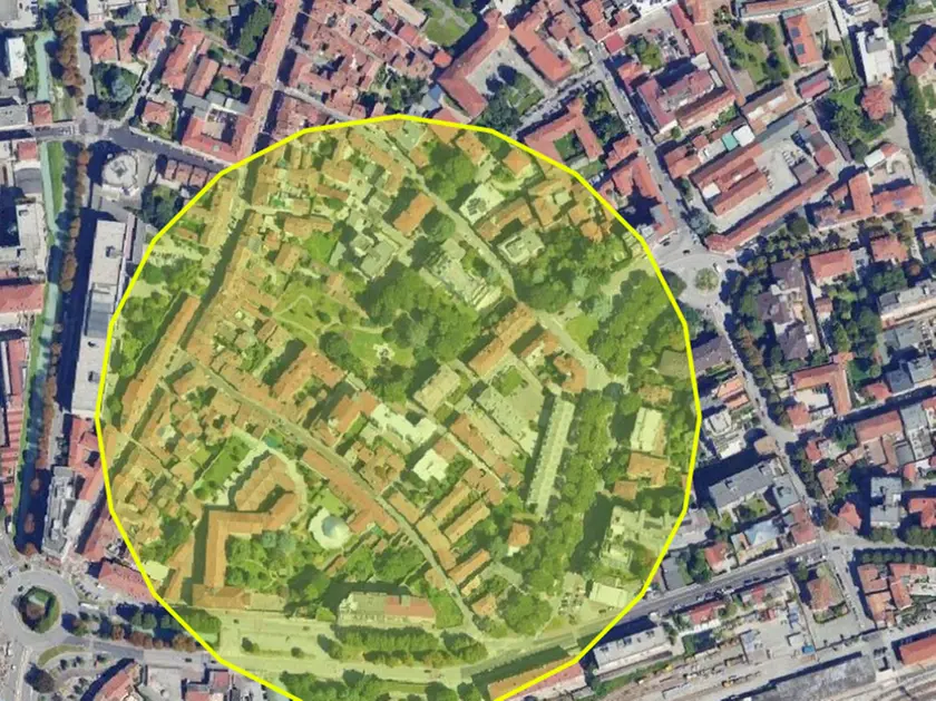 L'area interessata dalla disinfestazione a Udine