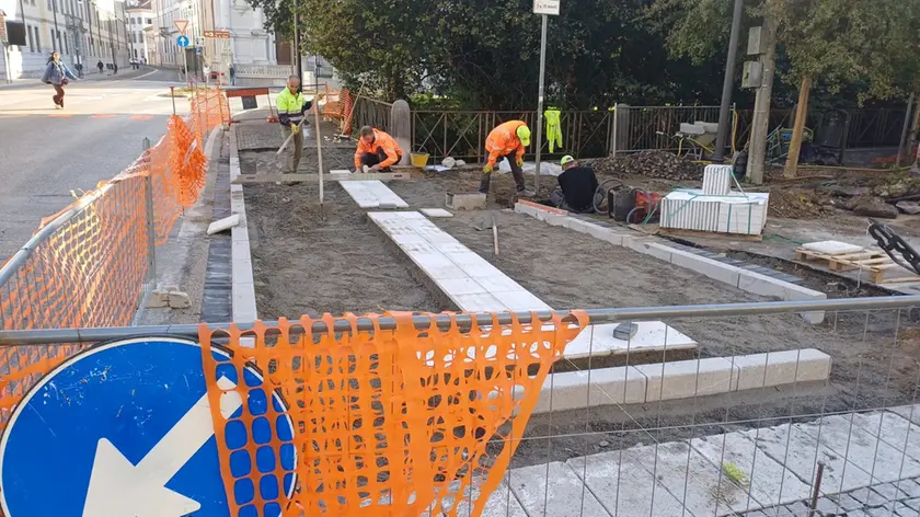 I lavori in piazza Patriarcato