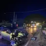 Le auto coinvolte nell'incidente a Prata