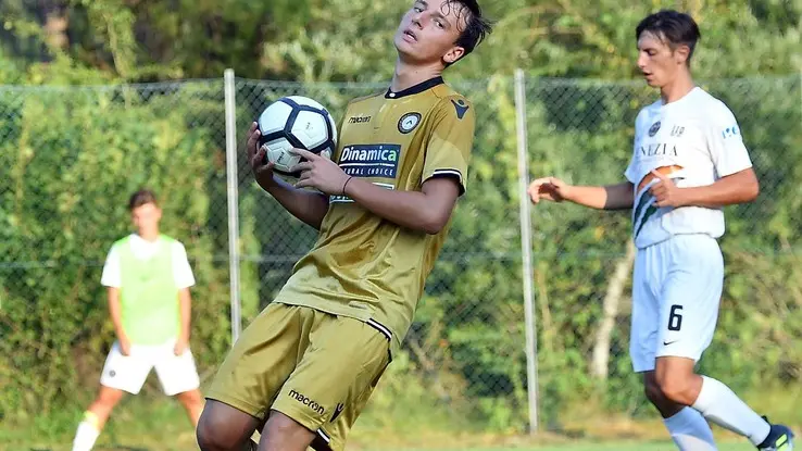 Preone (UD) 4 Agosto 2018. Ritiro Primavera Udinese. Udinese- Venezia. Francesco Renzi figlio dell' ex premier Matteo Renzi. © Foto Petrussi