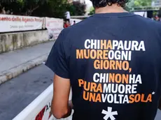 Foto LaPresse - Guglielmo Mangiapane 19/07/16 Palermo ITA Cronaca Commemorazioni in occasione del XXIV anniversario della strage di via D'Amelio Nella foto: Un momento della commemorazione Photo LaPresse - Guglielmo Mangiapane 19/07/16 Palermo ITA News XXIV anniversary of the Via D'Amelio bomb attack which killed Judge Paolo Borsellino. In the picture: The commemoration