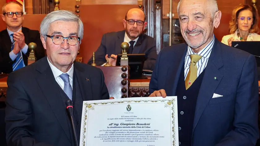 Il sindaco di Udine Pietro Fontanini e Gianpietro Benedetti
