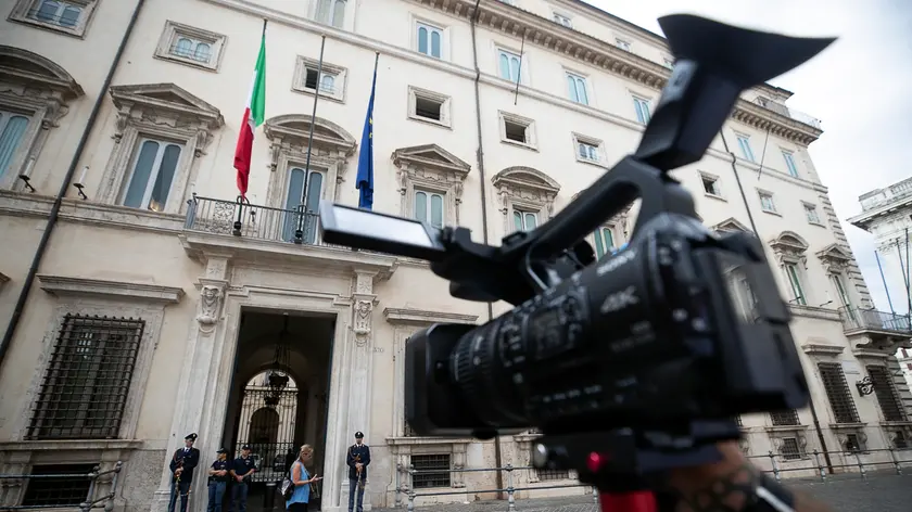 Palazzo Chigi durante lÕincontro del presidente del Consiglio Giorgia Meloni ed il ministro della Cultura Gennaro Sangiugliano, Roma, 03 settembre 2024. ANSA/ANGELO CARCONI