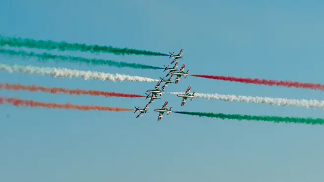 Lignano 18 agosto 2013 Frecce Tricolori Copyright Petrussi Foto Press/Serratore