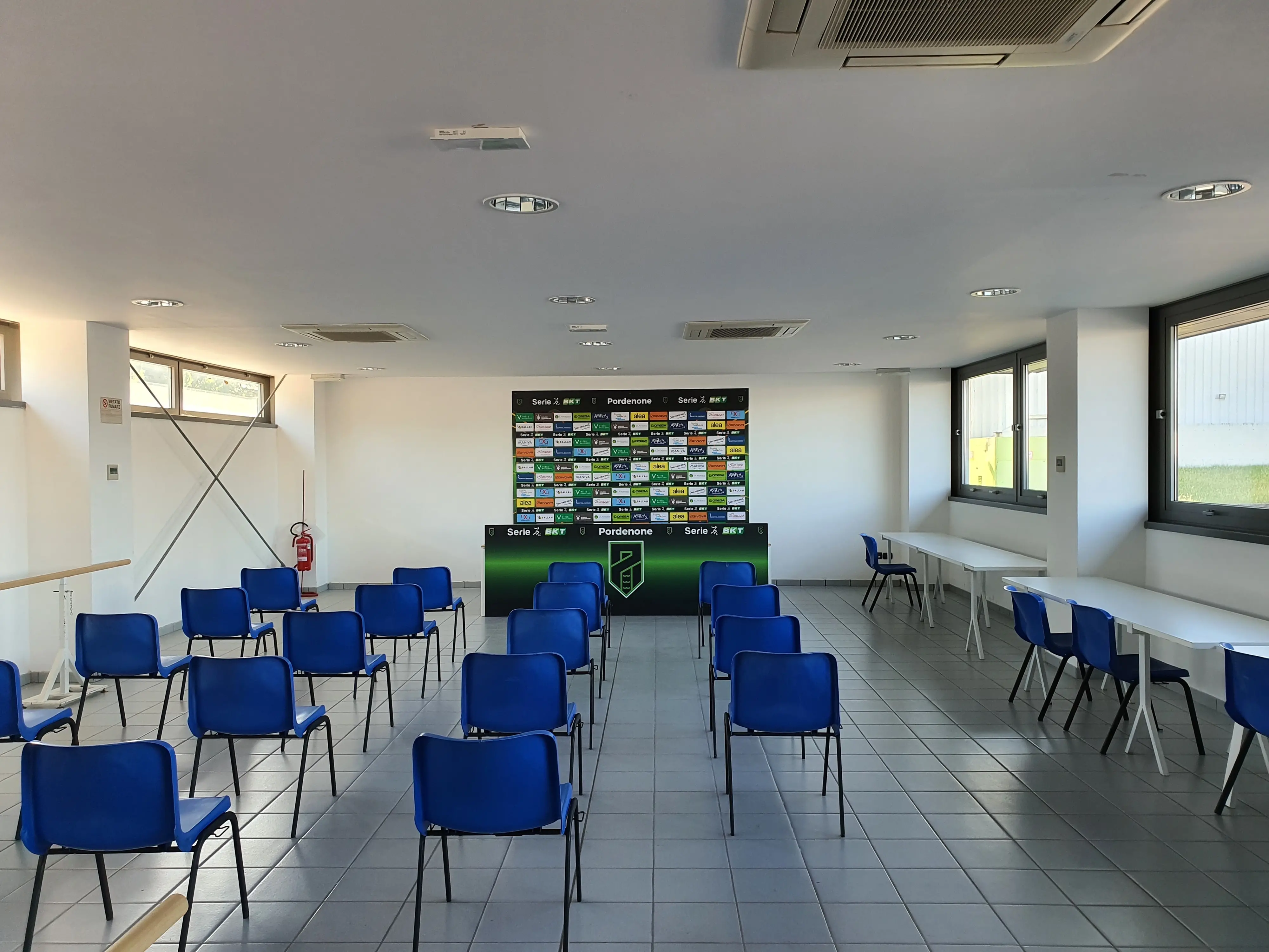 La sala stampa del "nuovo" Teghil