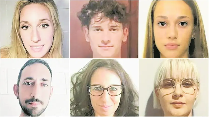 Da sinistra in alto: Rachele Colaone, Davide Corvezzo e Greta Dario. In basso: Sergio Costantini, Serena Zamparutti e Camilla Zanini